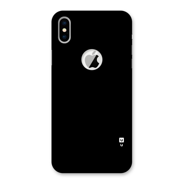 Just Black Back Case for iPhone XS Logo Cut