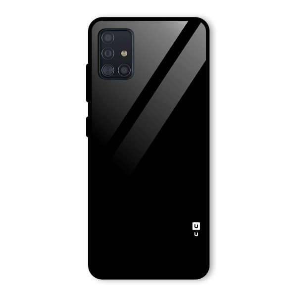 Just Black Glass Back Case for Galaxy A51