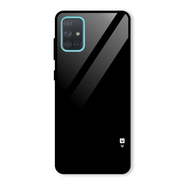 Just Black Glass Back Case for Galaxy A71