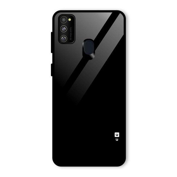 Just Black Glass Back Case for Galaxy M21