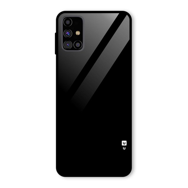 Just Black Glass Back Case for Galaxy M31s