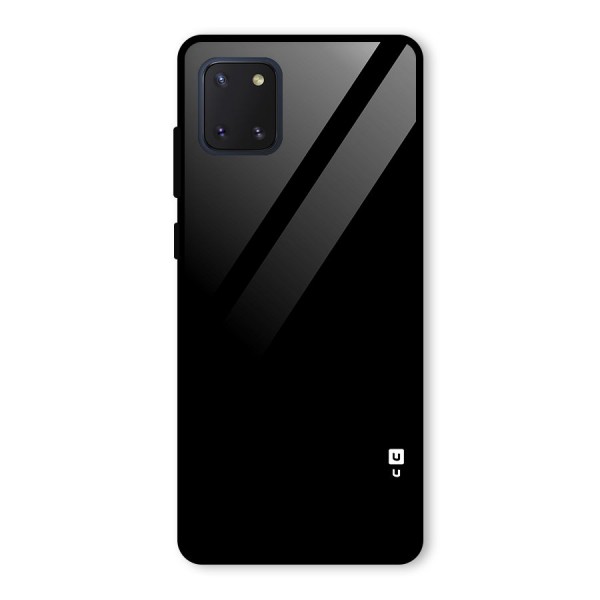 Just Black Glass Back Case for Galaxy Note 10 Lite
