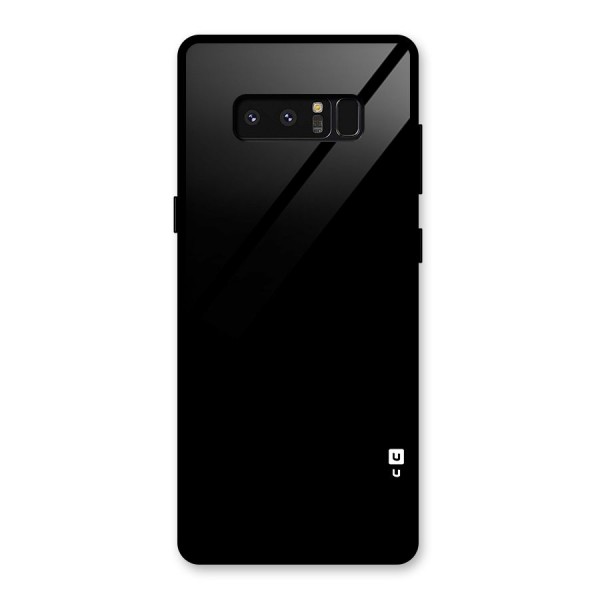 Just Black Glass Back Case for Galaxy Note 8