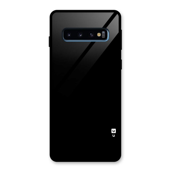 Just Black Glass Back Case for Galaxy S10