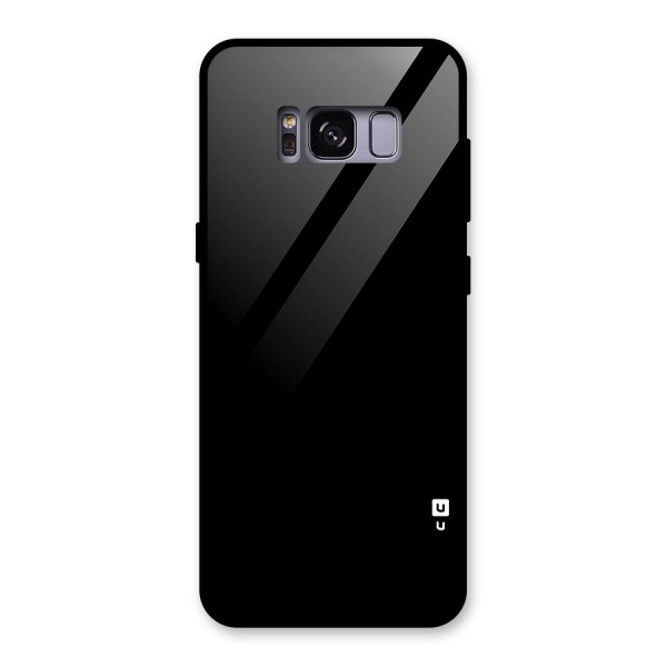 Just Black Glass Back Case for Galaxy S8