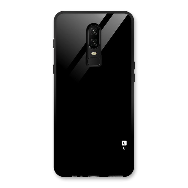 Just Black Glass Back Case for OnePlus 6