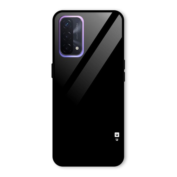 Just Black Glass Back Case for Oppo A74 5G