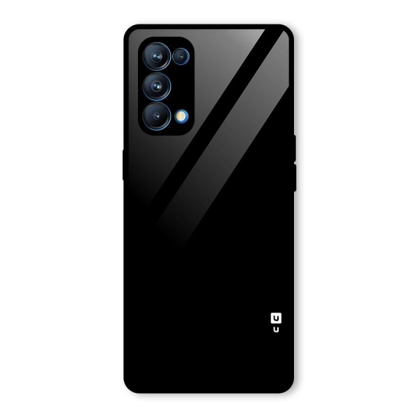 Just Black Glass Back Case for Oppo Reno5 Pro 5G