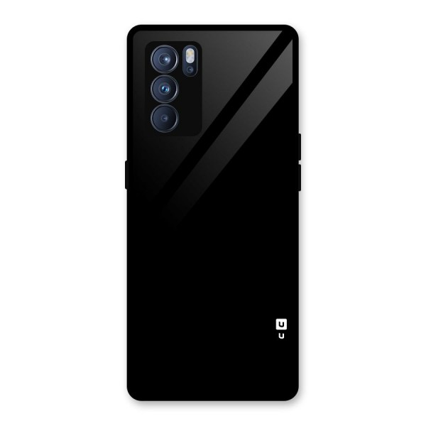 Just Black Glass Back Case for Oppo Reno6 Pro 5G