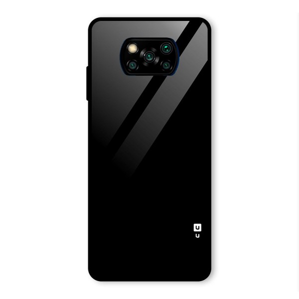 Just Black Glass Back Case for Poco X3 Pro