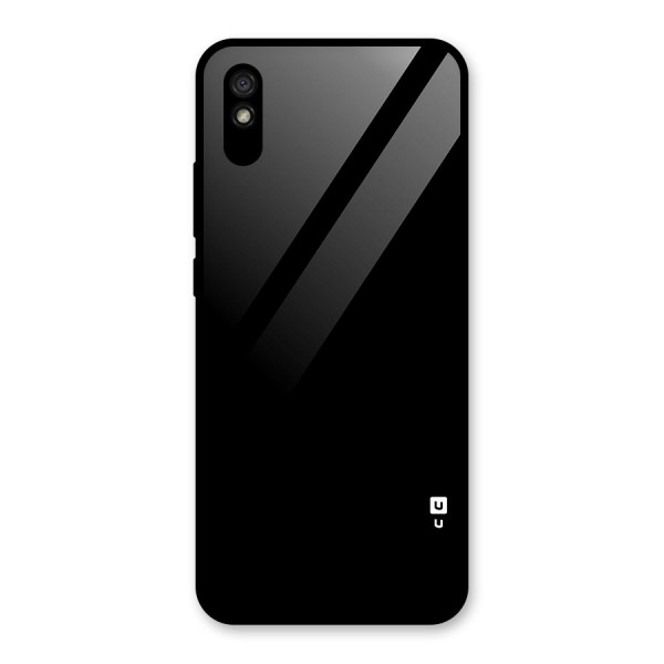 Just Black Glass Back Case for Redmi 9A