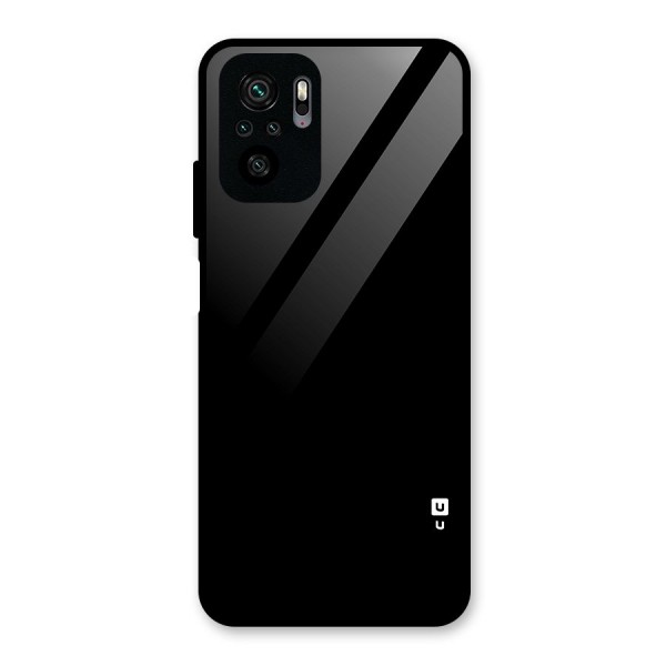 Just Black Glass Back Case for Redmi Note 10