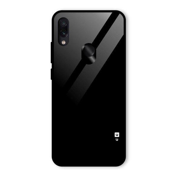 Just Black Glass Back Case for Redmi Note 7