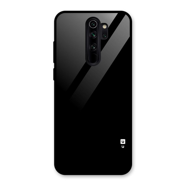 Just Black Glass Back Case for Redmi Note 8 Pro