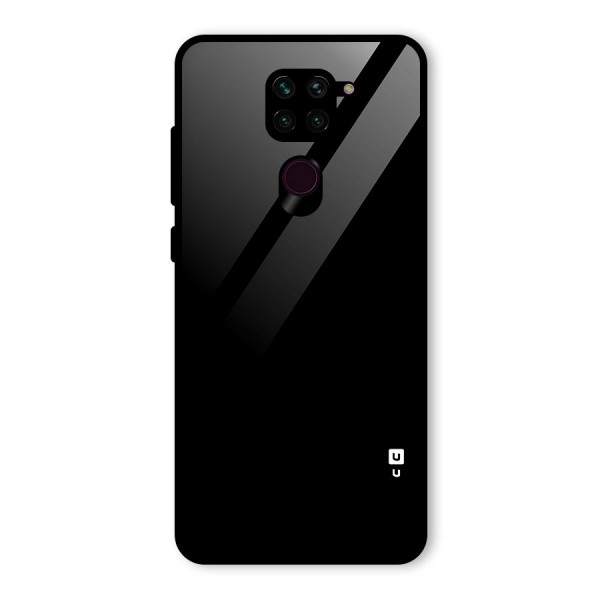 Just Black Glass Back Case for Redmi Note 9