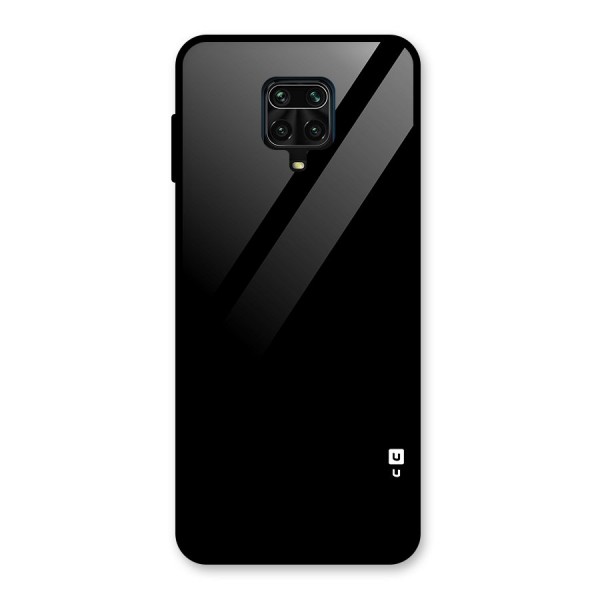 Just Black Glass Back Case for Redmi Note 9 Pro