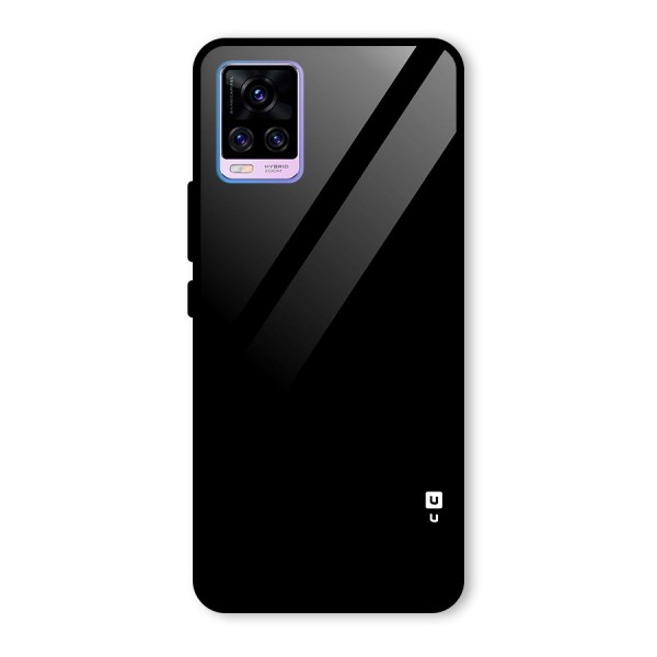 Just Black Glass Back Case for Vivo V20 Pro