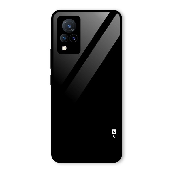 Just Black Glass Back Case for Vivo V21 5G