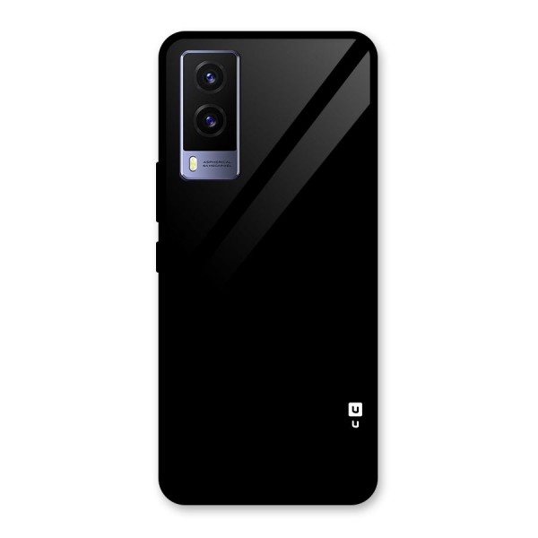 Just Black Glass Back Case for Vivo V21e 5G