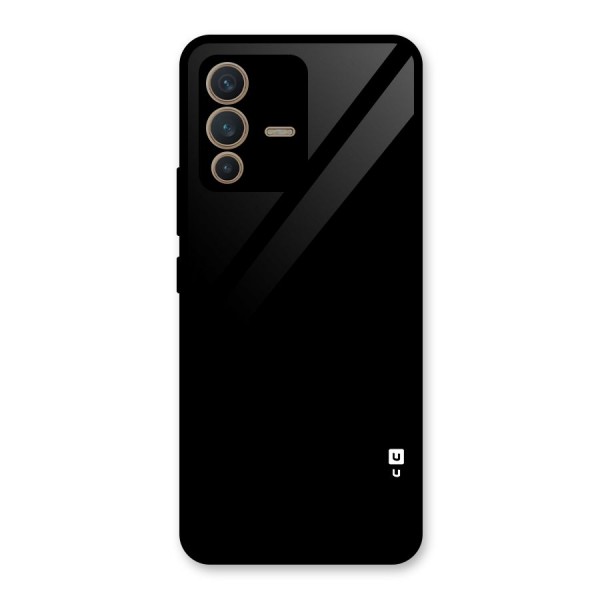 Just Black Glass Back Case for Vivo V23 5G