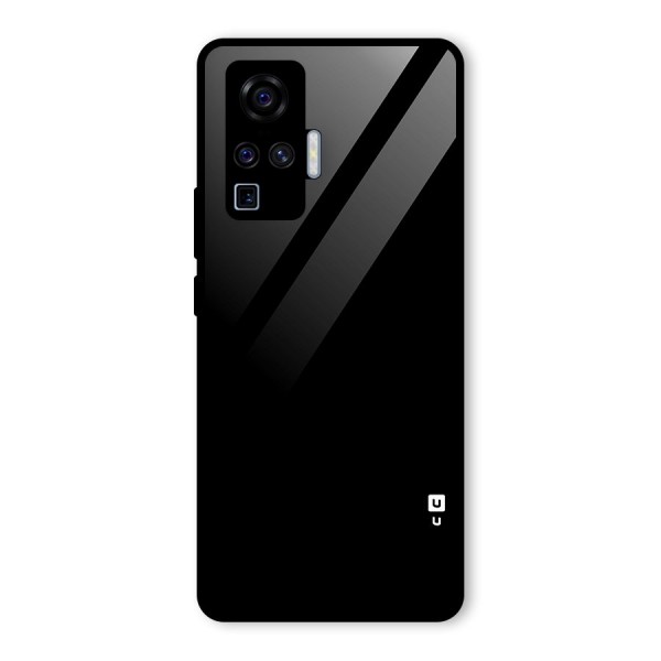 Just Black Glass Back Case for Vivo X50 Pro