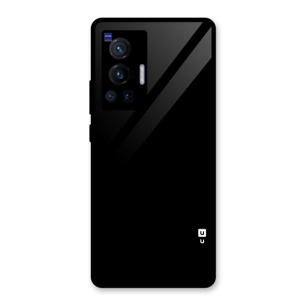 Just Black Glass Back Case for Vivo X70 Pro