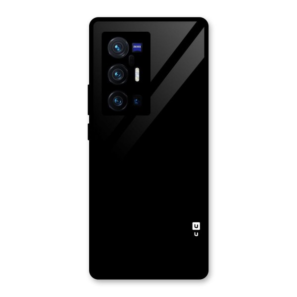 Just Black Glass Back Case for Vivo X70 Pro Plus