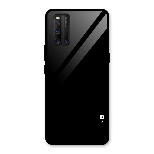 Just Black Glass Back Case for Vivo iQOO 3