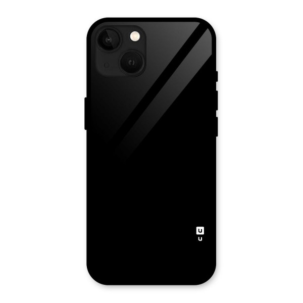 Just Black Glass Back Case for iPhone 13
