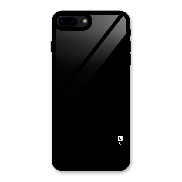 Just Black Glass Back Case for iPhone 7 Plus