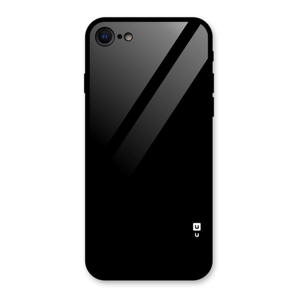 Just Black Glass Back Case for iPhone SE 2020