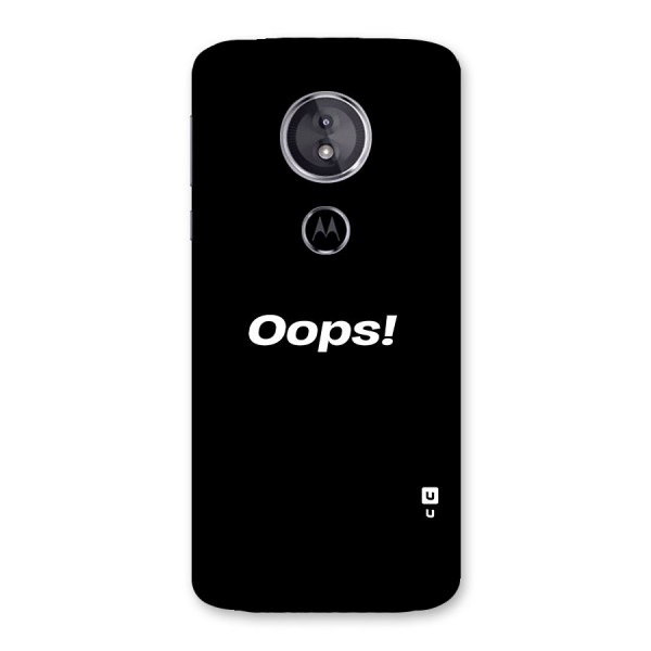 Just Oops Back Case for Moto E5