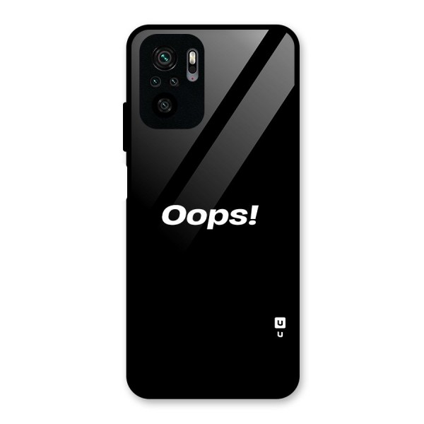 Just Oops Glass Back Case for Redmi Note 10
