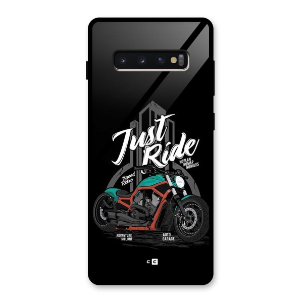 Just Ride Speed Glass Back Case for Galaxy S10 Plus