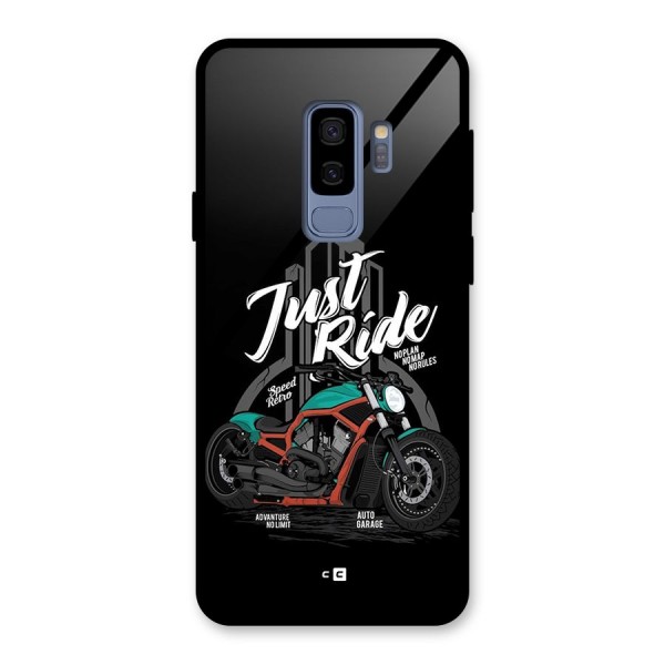 Just Ride Speed Glass Back Case for Galaxy S9 Plus