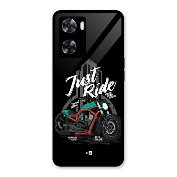 Just Ride Speed Glass Back Case for Oppo A77