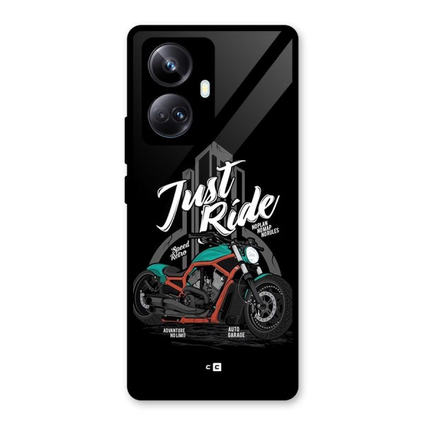 Just Ride Speed Glass Back Case for Realme 10 Pro Plus
