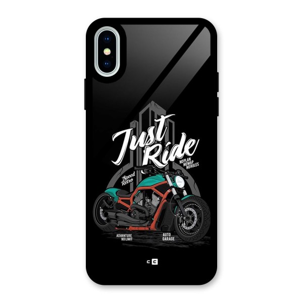 Just Ride Speed Glass Back Case for iPhone X