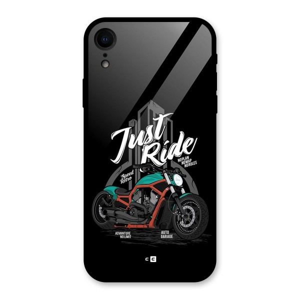 Just Ride Speed Glass Back Case for iPhone XR