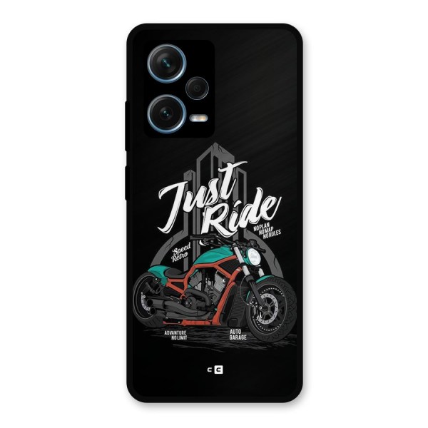 Just Ride Speed Metal Back Case for Redmi Note 12 Pro Plus 5G