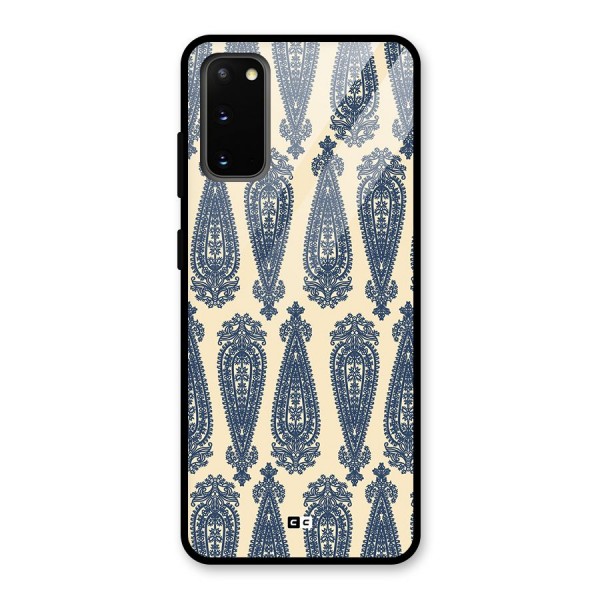 Kalamkari Design Glass Back Case for Galaxy S20
