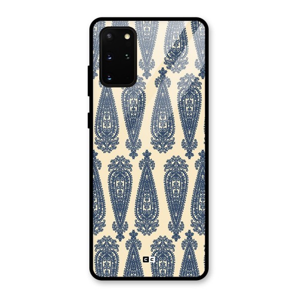 Kalamkari Design Glass Back Case for Galaxy S20 Plus