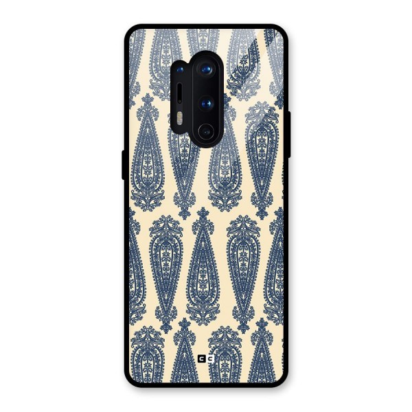 Kalamkari Design Glass Back Case for OnePlus 8 Pro