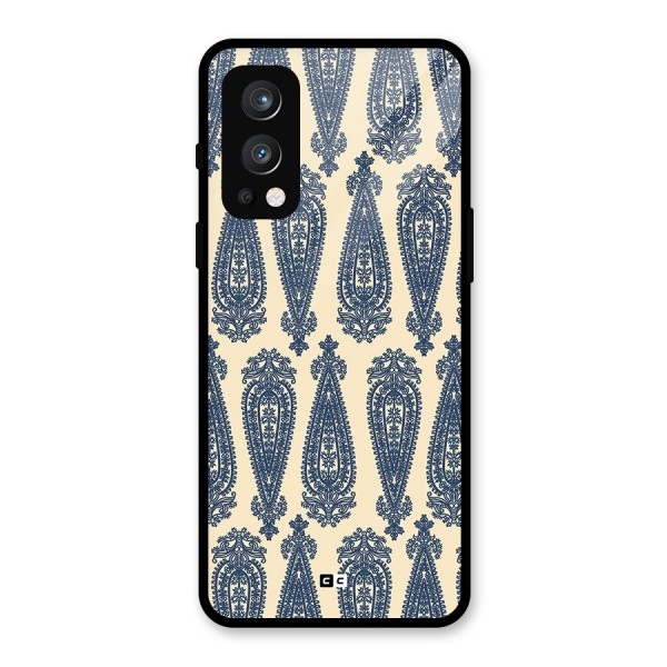 Kalamkari Design Glass Back Case for OnePlus Nord 2 5G
