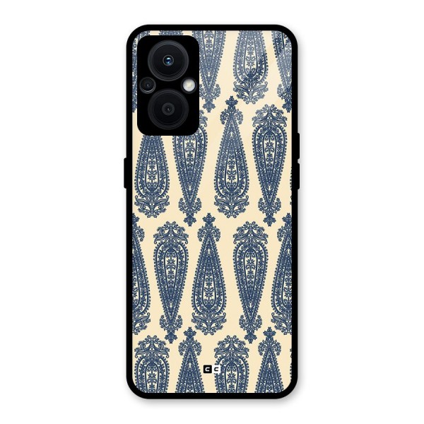 Kalamkari Design Glass Back Case for Oppo F21s Pro 5G