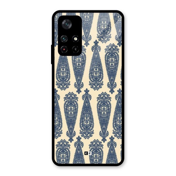 Kalamkari Design Glass Back Case for Poco M4 Pro 5G