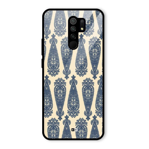 Kalamkari Design Glass Back Case for Redmi 9 Prime