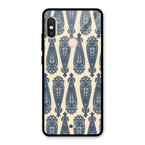 Kalamkari Design Glass Back Case for Redmi Note 5 Pro