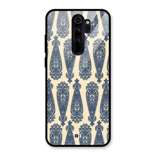 Kalamkari Design Glass Back Case for Redmi Note 8 Pro