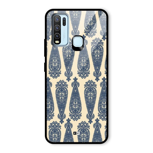 Kalamkari Design Glass Back Case for Vivo Y30